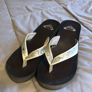Roxy wedge sequin sandals